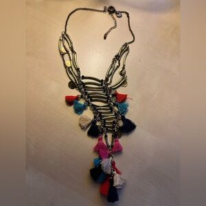 Boho Chic American Eagle Tasseled Statement Necklace